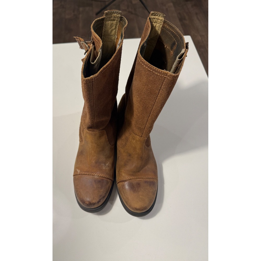 SOREL Major Pull On NL2166-242 Brown Leather Suede Mid-Calf Buckle Boots Size 6